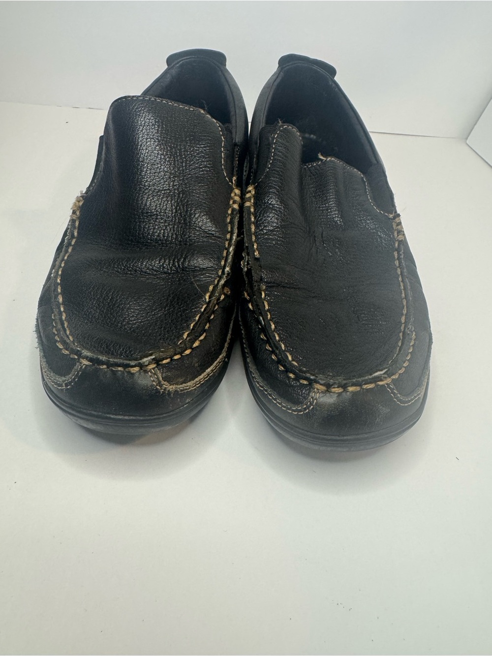 Cole Haan Black Leather Slip On Loafers Mens Size 10 W
